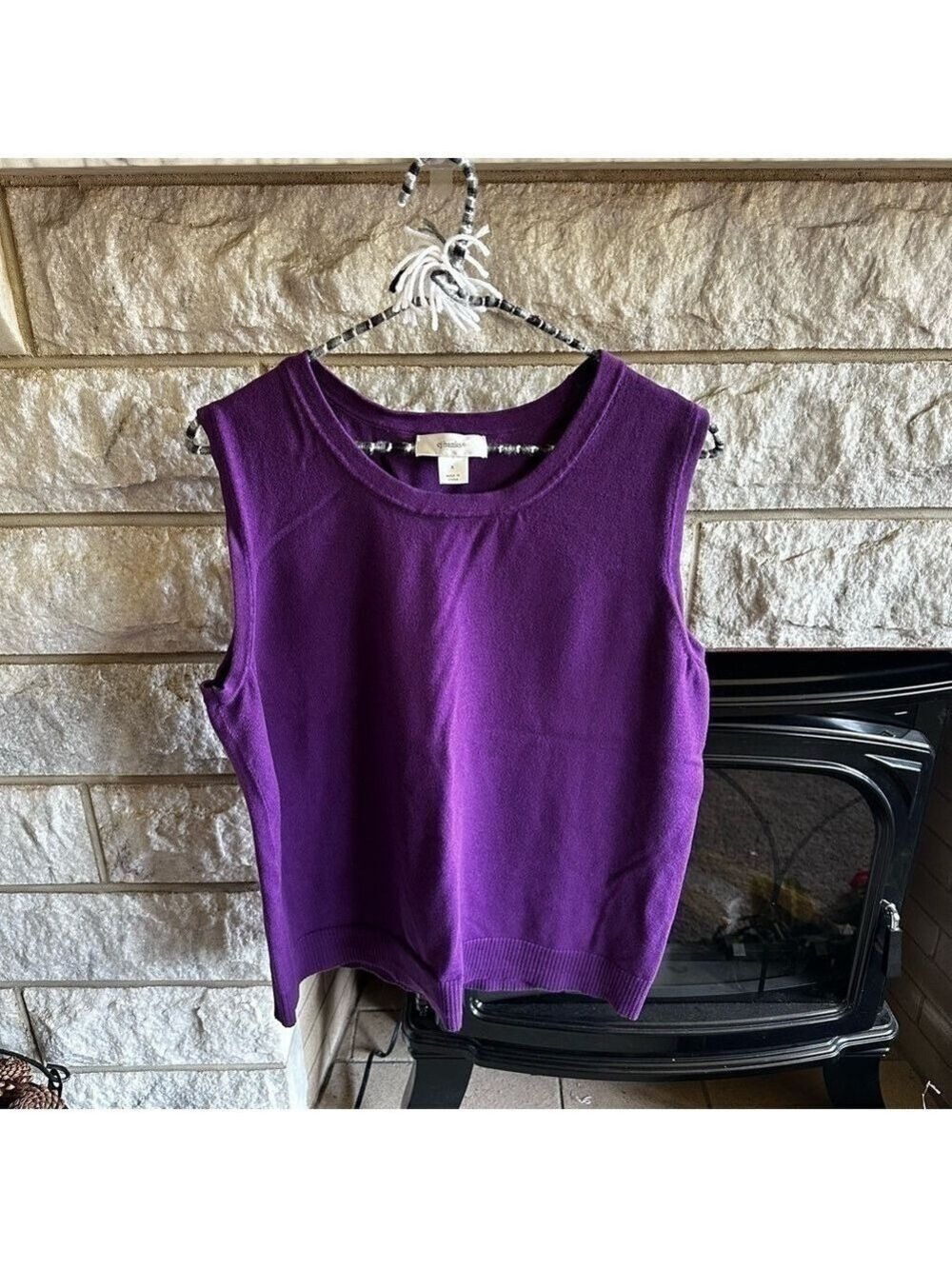 *5 for $45* CJ Banks purple sweater vest size X (14W)